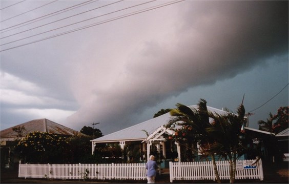 Storm above house