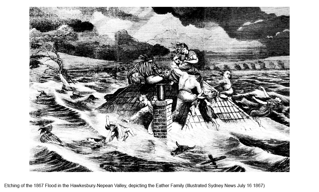 Flood in the Hawkesbury Nepean Valley 1867