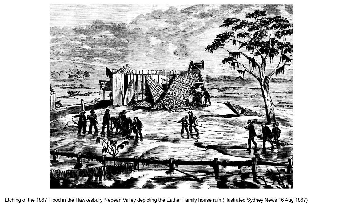 Flood in the Hawkesbury Nepean Valley 1867