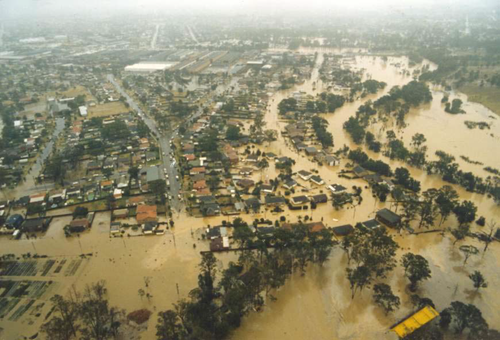 Flood on the lower reaches of Prospect Creek 1986