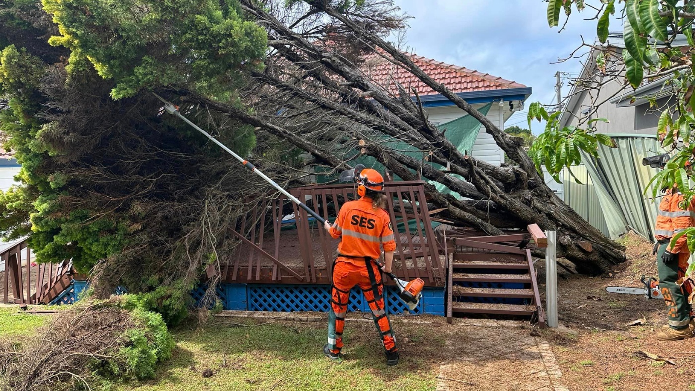 Storm and flood damage volunteer