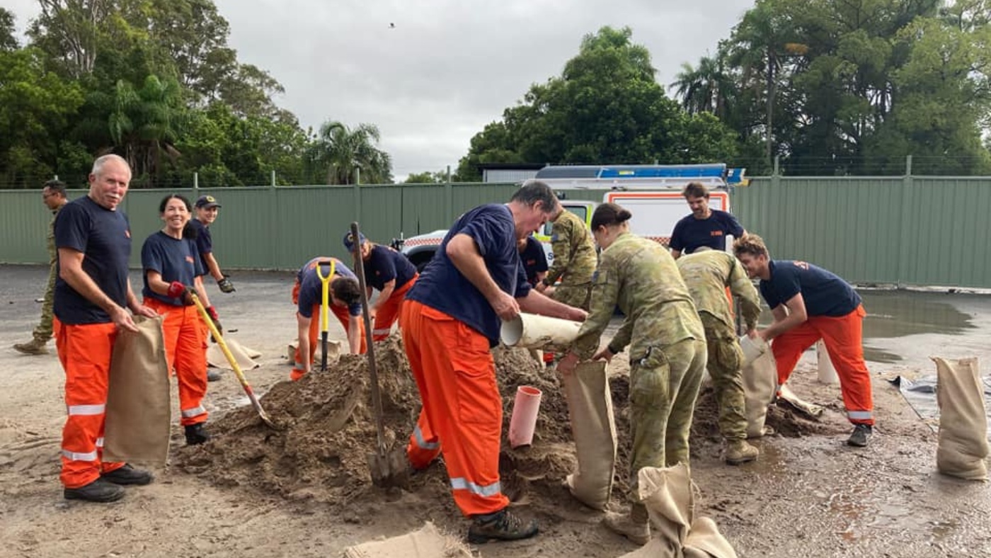 Storm and flood damage volunteer