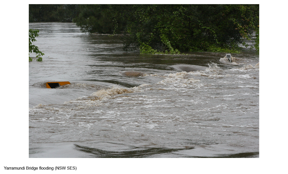 Yarramundi Bridge flooding