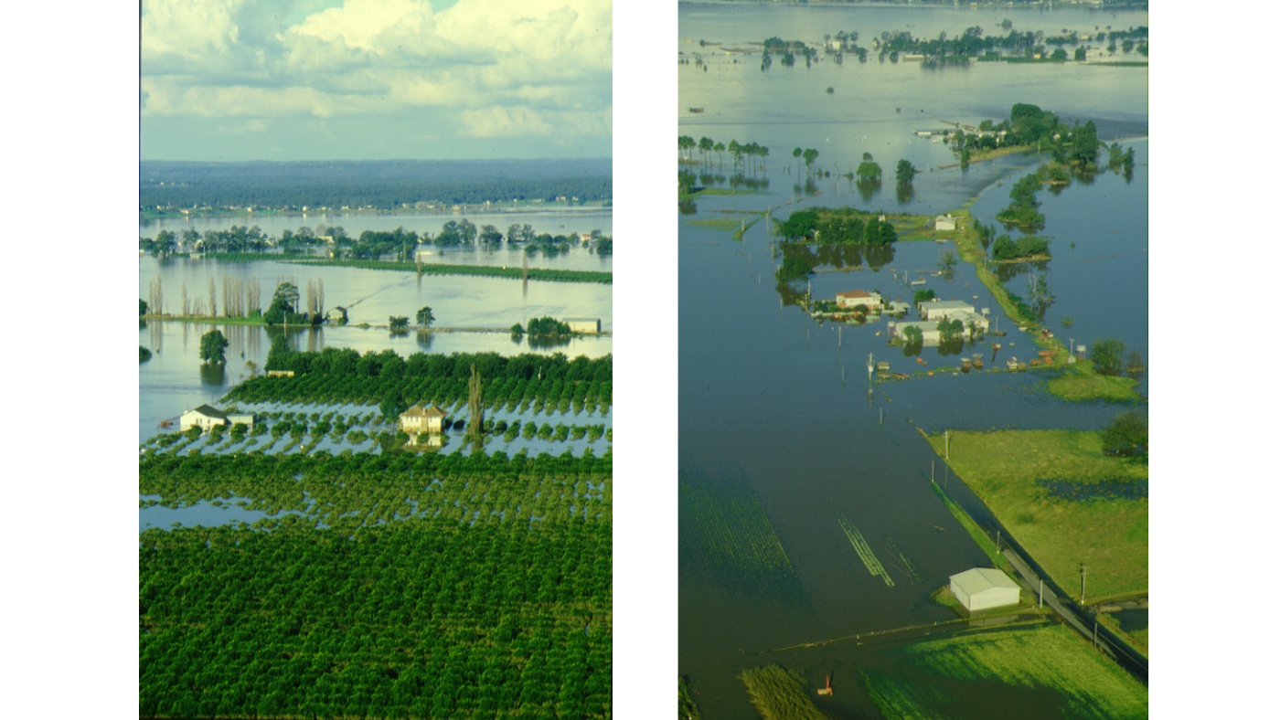 Aerial view of flooding HNV, May 1988. Photo by Drew Bewsher